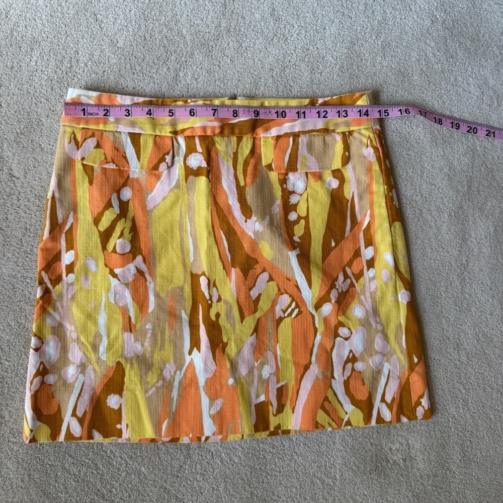 Vintage J. Crew Cotton Limoncello Print Mini Skirt Sz XS Y2K - Picture 6 of 8